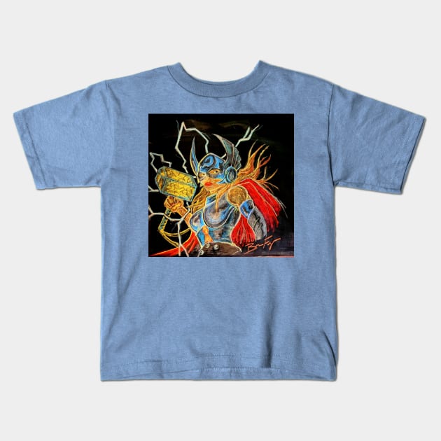 The Mighty Thor Kids T-Shirt by Jagermus Prime